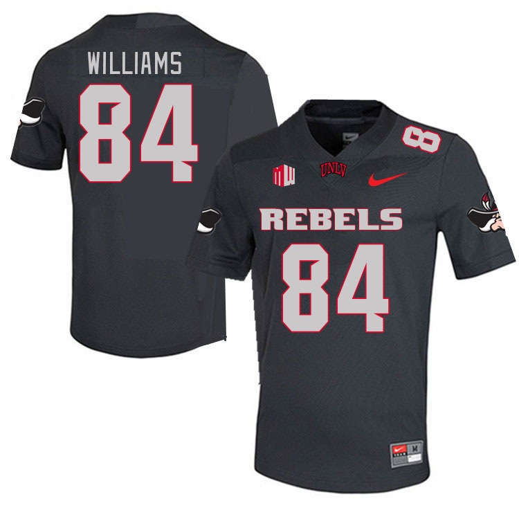Men-Youth #84 Charlie Williams UNLV Rebels 2023 College Football Jerseys Stitched-Charcoal